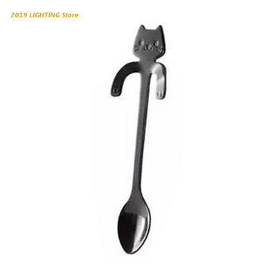 Nerūdijančio plieno pakabinamas dizainas desertinis šaukštas maišymo kabantis puodelis šaukštai virtuvės prietaisai vandens arbatos pienas kavos desertui