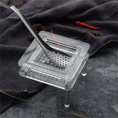 Virtuvės įrankiai Molekulinės virtuvės filtro šaukštas 56 skylių ikrų šaukštas keraminiai šaukštai su ilga rankena arbatos šaukštas