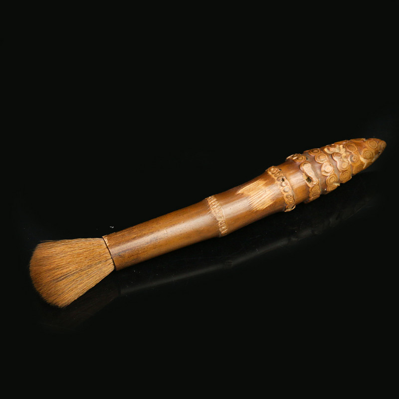 Dabiskā bambusa sakņu tējas ceremonijas piederumi Paceļamie pildspalvas tējkannas suku tīrīšanas rīki Bambusa amatniecība Zen tējas galda dekorēšana