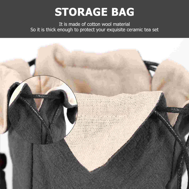 Arbatos rinkinys Laikymas Arbatinukas Nešiojamas arbatinuko puodelis Kelioninis medvilninis lininis raištelis Vandens fu arbatos puodeliai arbatinuko Gaiwan dėklas