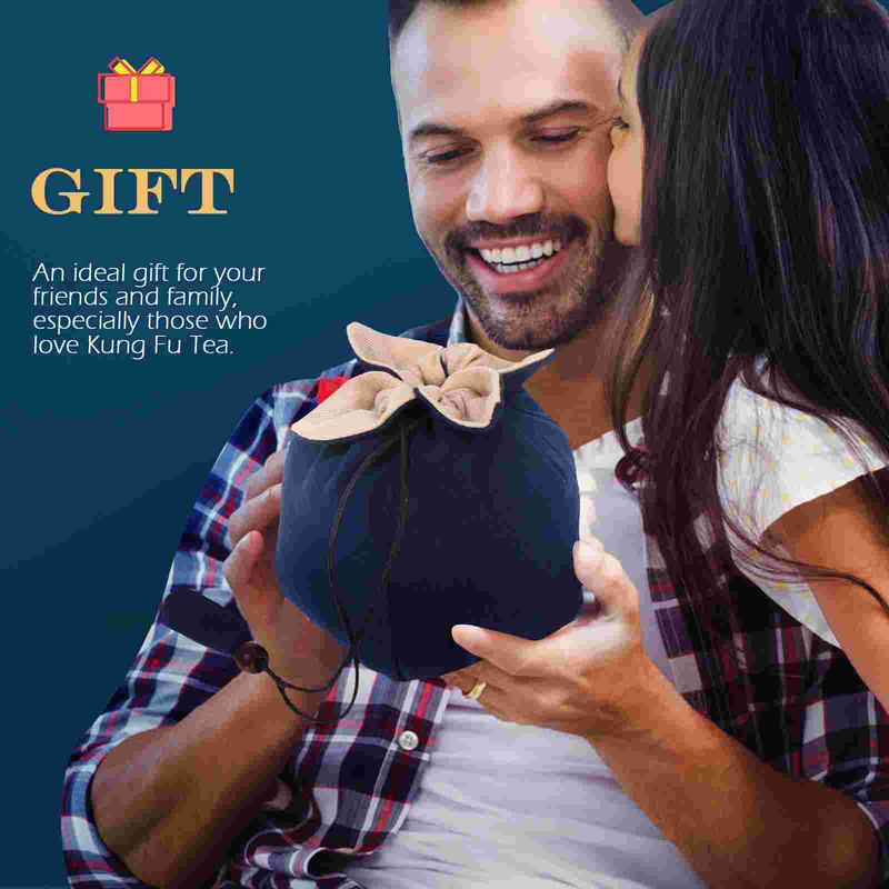 Arbatos rinkinys Laikymas Arbatinukas Nešiojamas arbatinuko puodelis Kelioninis medvilninis lininis raištelis Vandens fu arbatos puodeliai arbatinuko Gaiwan dėklas