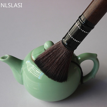 Enlarged Ebony Raising Pot Tea Brush Not Loss Hair Tea Sweep Brush Бутиков сервиз за чай Аксесоари Персонализирани подаръци за чаена церемония
