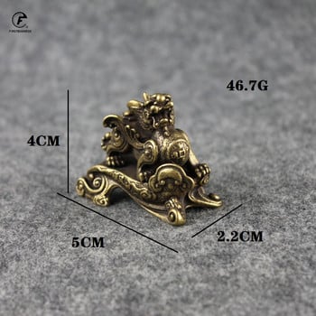 Διακόσμηση σπιτιού Copper Dragon Κινέζικα 12 Zodiac Animal Dragon Mascot Μινιατούρες Ειδώλιο ορειχάλκινο γραφείο γραφείου Feng Shui Decor Craft