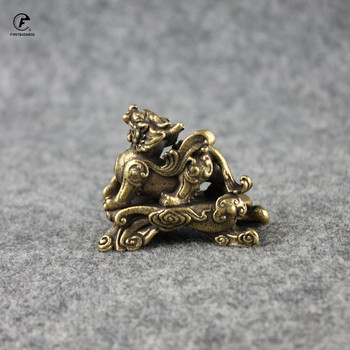 Διακόσμηση σπιτιού Copper Dragon Κινέζικα 12 Zodiac Animal Dragon Mascot Μινιατούρες Ειδώλιο ορειχάλκινο γραφείο γραφείου Feng Shui Decor Craft