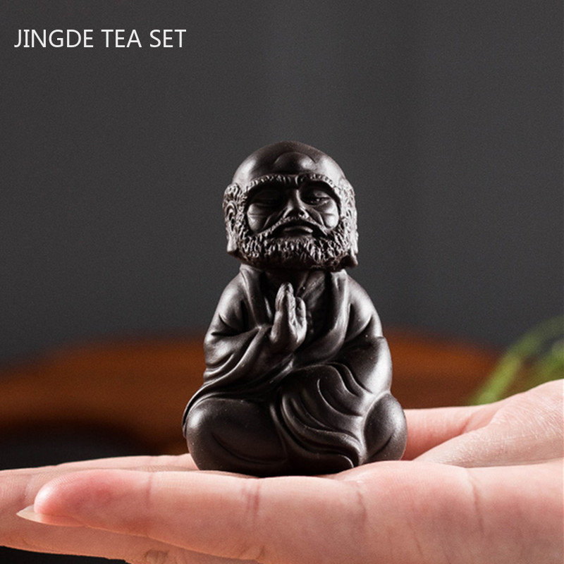 Ķīniešu purpursarkanā māla tēja Mājdzīvnieks ar rokām darināta figūra Statuja Rotājumi Skulptūra Amatniecība Mājas tējas komplekts Dekorācijas piederumi Dāvanas