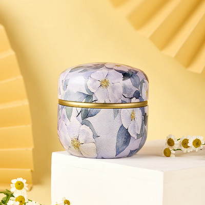 Tējas trauki Sveču skārdenes Tējas Kaste Konfekšu Uzkodas Mazas apaļas kannas Mini pārnēsājamas skārda kārbas Iepakojums