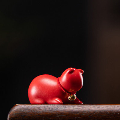 Radošums Roku darbs Keramika Tēja Mājdzīvnieku rotājumi Jauki maza kaķa statuja baltā porcelāna tēja figūriņu amatniecība Boutique tējas dekorēšana