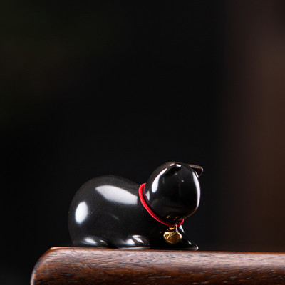 Radošums Roku darbs Keramika Tēja Mājdzīvnieku rotājumi Jauki maza kaķa statuja baltā porcelāna tēja figūriņu amatniecība Boutique tējas dekorēšana