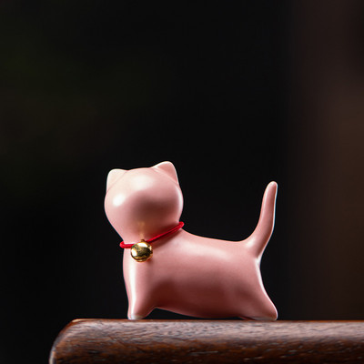 Radošums Roku darbs Keramika Tēja Mājdzīvnieku rotājumi Jauki maza kaķa statuja baltā porcelāna tēja figūriņu amatniecība Boutique tējas dekorēšana