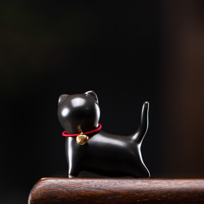 Radošums Roku darbs Keramika Tēja Mājdzīvnieku rotājumi Jauki maza kaķa statuja baltā porcelāna tēja figūriņu amatniecība Boutique tējas dekorēšana