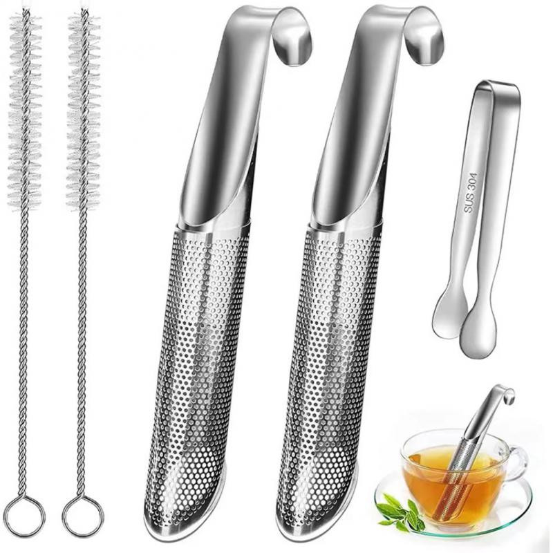 Nerūdijančio plieno arbatos infuzorius Arbatos difuzoriai su arbatos spaustukais Arbatos sietelis puodeliui Filtras purios arbatos žolelių arbatos įrankiai Priedas