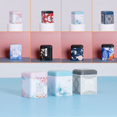 Tējas aizzīmogotā kaste virtuves uzglabāšanas trauks, skārds, kvadrātveida konfekšu kārba, dzelzs kārba, vintage tējas kaste