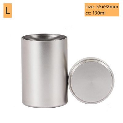 Metāla ceļojumu pārnēsājams tējas blīvējums nerūsējošā tērauda uzglabāšanas pudele ar vāku kafijas pupiņu konfekšu cepumu savākšanas tvertnes virtuve