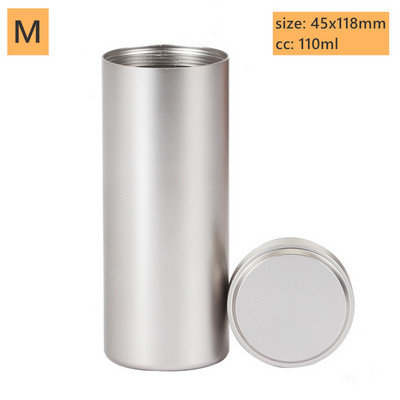 Metāla ceļojumu pārnēsājams tējas blīvējums nerūsējošā tērauda uzglabāšanas pudele ar vāku kafijas pupiņu konfekšu cepumu savākšanas tvertnes virtuve
