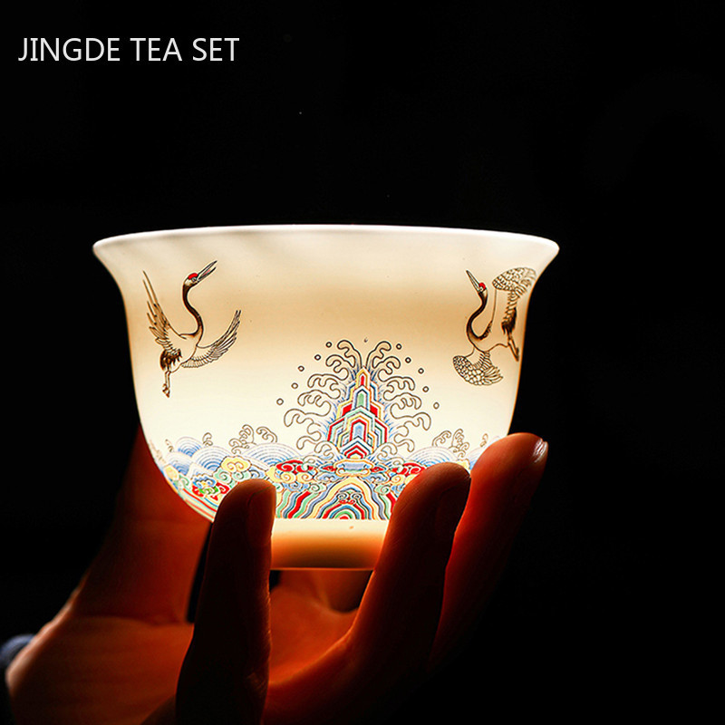 Boutique Ceramic Gaiwan teáscsésze készlet kínai kézzel készített tea tureen háztartási személyes teástál porcelán teáskészlet tartozékok
