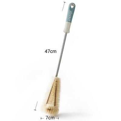 Pagarināta koka roktura krūzīšu suka, bērnu pudeļu suku komplekts, neilona virtuves stikla izolācijas krūzes tīrīšanas birste ar garu rokturi