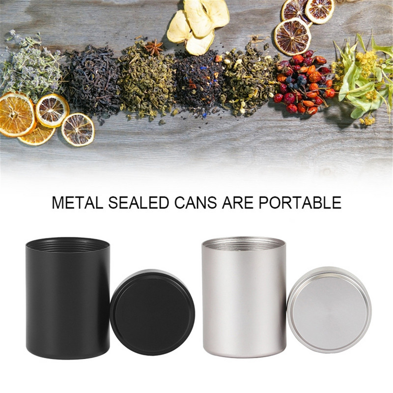 Naujas hermetiškas kvapui nepralaidus indelis Naujas aliuminio herb Stash Jar Orui nepralaidus konteineris Didmeninė prekyba Kavos pakuotės Orga