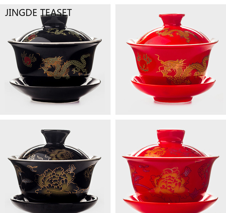 Ķīniešu ledus plaisas keramikas tēja Gaivanas pils stila tējtasīte Roku darbs Tējas tēja luksusa tējas komplekts Aksesuāri Master Cup Dzērieni