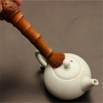 Teáskészlet Asztali teáskanna porkefe Teatartozékok Tisztítóeszközök Forró kézzel készített teáskanna ecset Kongfu teáskészlet tolltisztító eszközök