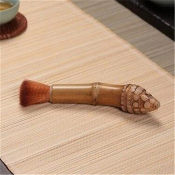 Bamboo Root Pot Pot Pen Четка за чай Поднос за чай Tea Pen Not Drop Bamboo Bamboo Pot Pot Дървени кунгфу аксесоари за чай