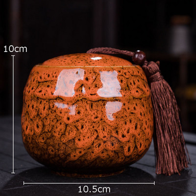 Värvitud teekanister tutiga suletud kaanega keraamiline säilituspurk portselanist kohvianum Lauakaunistus Teepurgid kommikannud