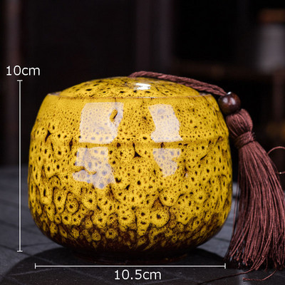 Värvitud teekanister tutiga suletud kaanega keraamiline säilituspurk portselanist kohvianum Lauakaunistus Teepurgid kommikannud