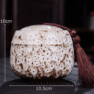 Värvitud teekanister tutiga suletud kaanega keraamiline säilituspurk portselanist kohvianum Lauakaunistus Teepurgid kommikannud