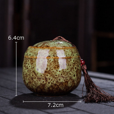 Värvitud teekanister tutiga suletud kaanega keraamiline säilituspurk portselanist kohvianum Lauakaunistus Teepurgid kommikannud