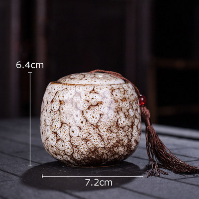 Värvitud teekanister tutiga suletud kaanega keraamiline säilituspurk portselanist kohvianum Lauakaunistus Teepurgid kommikannud