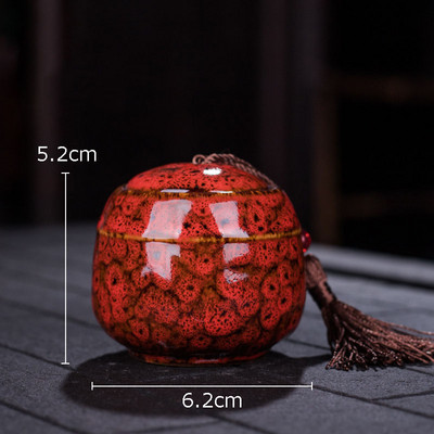 Värvitud teekanister tutiga suletud kaanega keraamiline säilituspurk portselanist kohvianum Lauakaunistus Teepurgid kommikannud