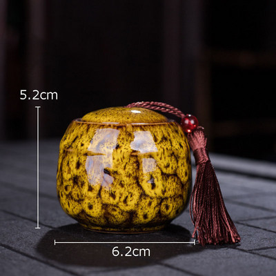 Värvitud teekanister tutiga suletud kaanega keraamiline säilituspurk portselanist kohvianum Lauakaunistus Teepurgid kommikannud