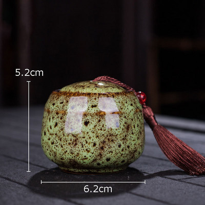 Värvitud teekanister tutiga suletud kaanega keraamiline säilituspurk portselanist kohvianum Lauakaunistus Teepurgid kommikannud