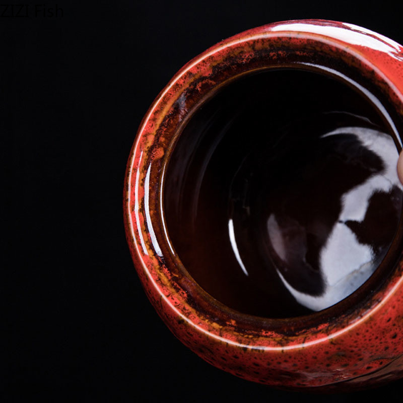 Värvitud teekanister tutiga suletud kaanega keraamiline säilituspurk portselanist kohvianum Lauakaunistus Teepurgid kommikannud