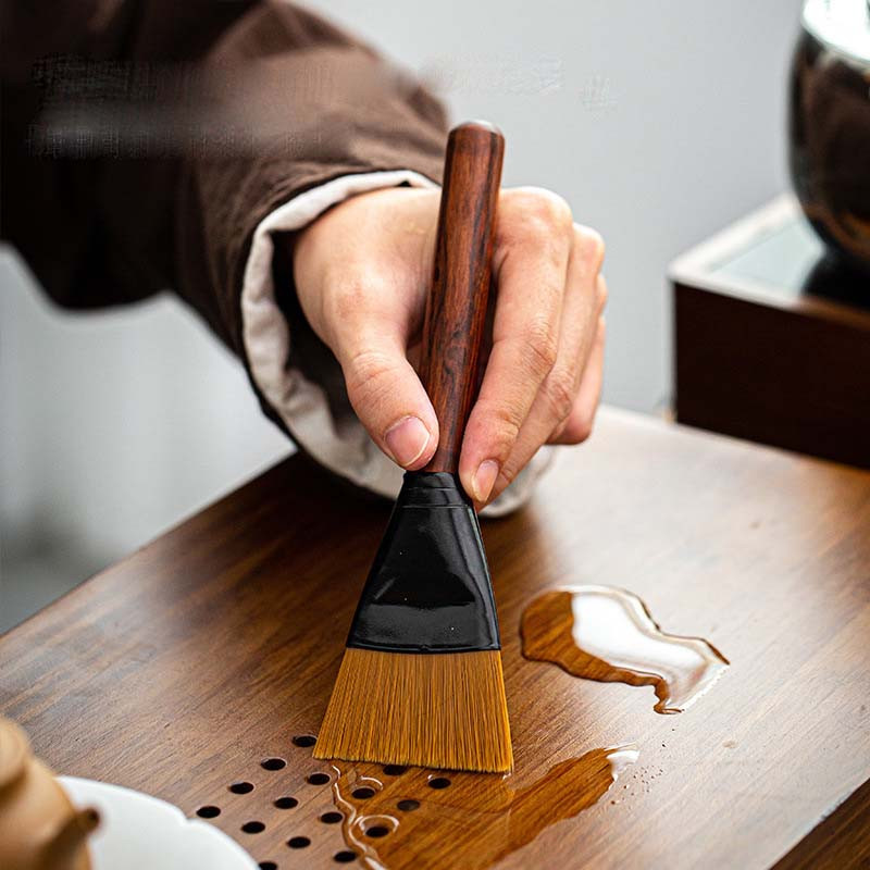 Teakefe hajhullás elleni vízforraló toll teáskészlet nejlon teakefe Kungfu teaszertartási teáskészlet Alkatrészek Tea Pet Tea tálca kefe ZC378