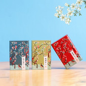 Kvadrātveida plūmju tējas kastīte Tējas trauks Uzkodu uzglabāšanas kastīte Metāla konfekšu kārbas Vintage virtuves hermētiski noslēgta kārba Ķīniešu stila tējas kaste