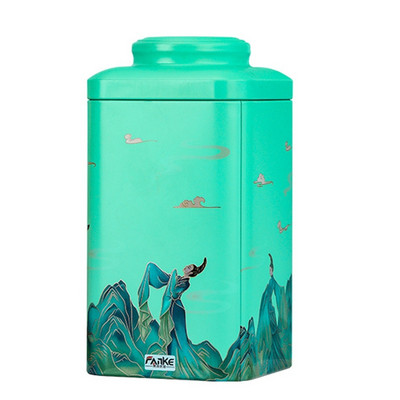 Kvadrātveida plūmju tējas kastīte Tējas trauks Uzkodu uzglabāšanas kastīte Metāla konfekšu kārbas Vintage virtuves hermētiski noslēgta kārba Ķīniešu stila tējas kaste