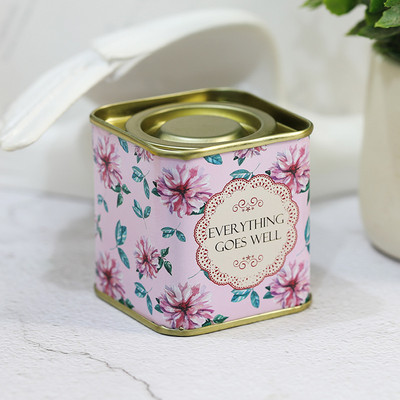 Tējas aizzīmogotā kastīte Tējas trauku uzglabāšanas trauks Skārda trauks Kvadrātveida konfekšu skārda kārba Vintage tējas kastīte virtuves tējai kafija cukurs