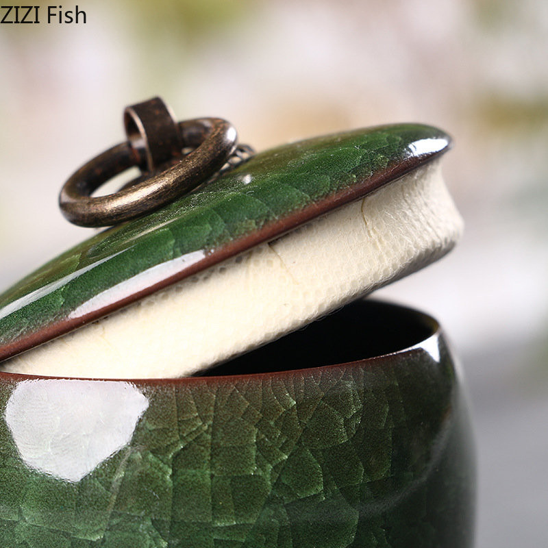 Jégre repedt textúrájú lezárt tartály Tea Caddy tárolótartály Nedvességálló lezárt teáskanna tárolóedény és fedők Cukorka edények