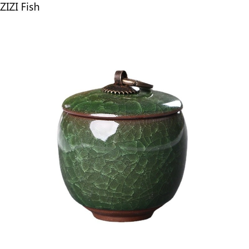 Jégre repedt textúrájú lezárt tartály Tea Caddy tárolótartály Nedvességálló lezárt teáskanna tárolóedény és fedők Cukorka edények