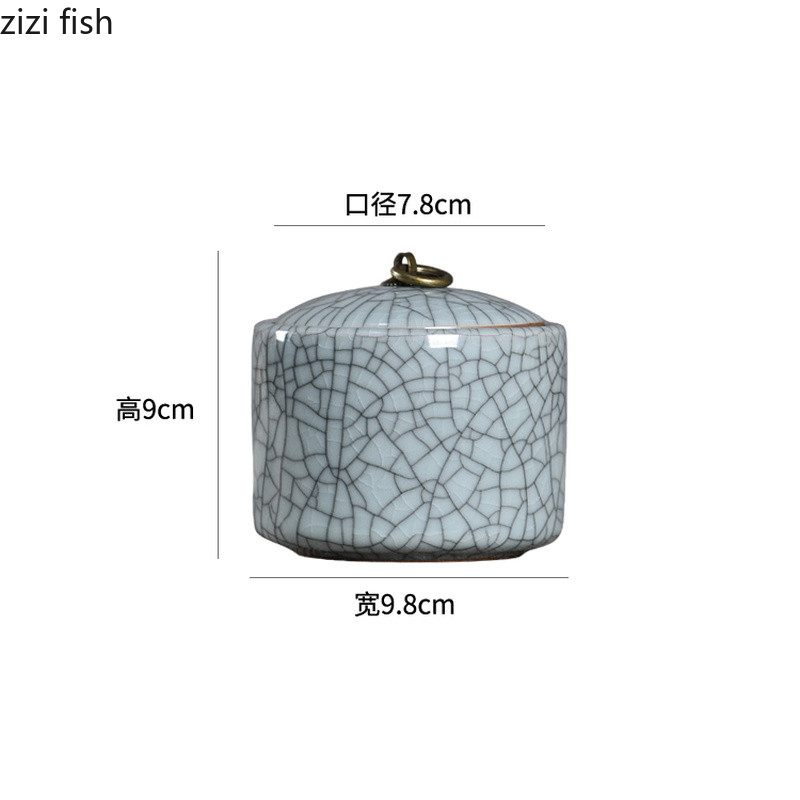 Radošs krekinga keramikas tējas kastīte ar vāku Porcelāna aizzīmogots Candy Caddy pārnēsājamas tējas kastītes galddatora dekors Mājas dekors Jauns