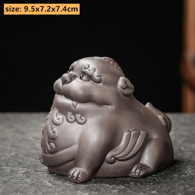 Boutique Zisha Lucky Tea Mājdzīvnieku rotājums Creative Pixiu Can Raise Tea Art Dekorācija Roku darbs tējas servīzes piederumi Mājas rakstāmgalda dekors