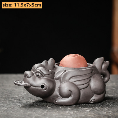 Boutique Zisha Lucky Tea Mājdzīvnieku rotājums Creative Pixiu Can Raise Tea Art Dekorācija Roku darbs tējas servīzes piederumi Mājas rakstāmgalda dekors