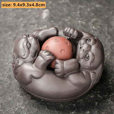 Boutique Zisha Lucky Tea Mājdzīvnieku rotājums Creative Pixiu Can Raise Tea Art Dekorācija Roku darbs tējas servīzes piederumi Mājas rakstāmgalda dekors