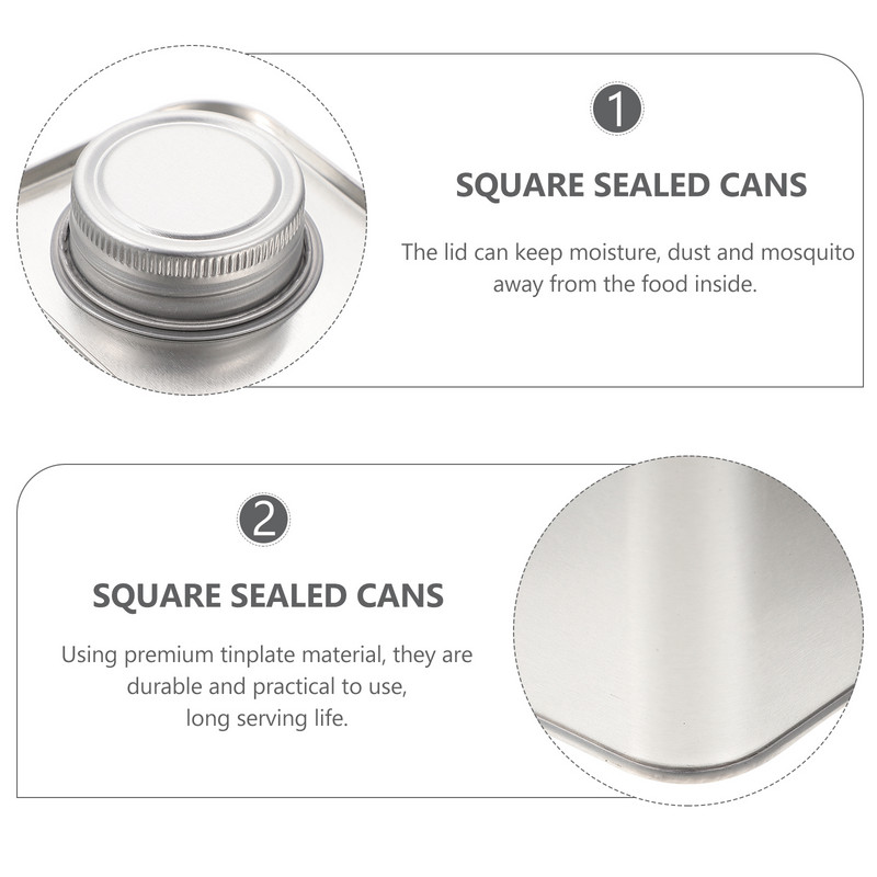 Tējas kannas kārbas uzglabāšanas trauks metāla skārda virtuve Caddyjar pupiņu burkas kafijas skārda kaste nerūsējošais tērauds