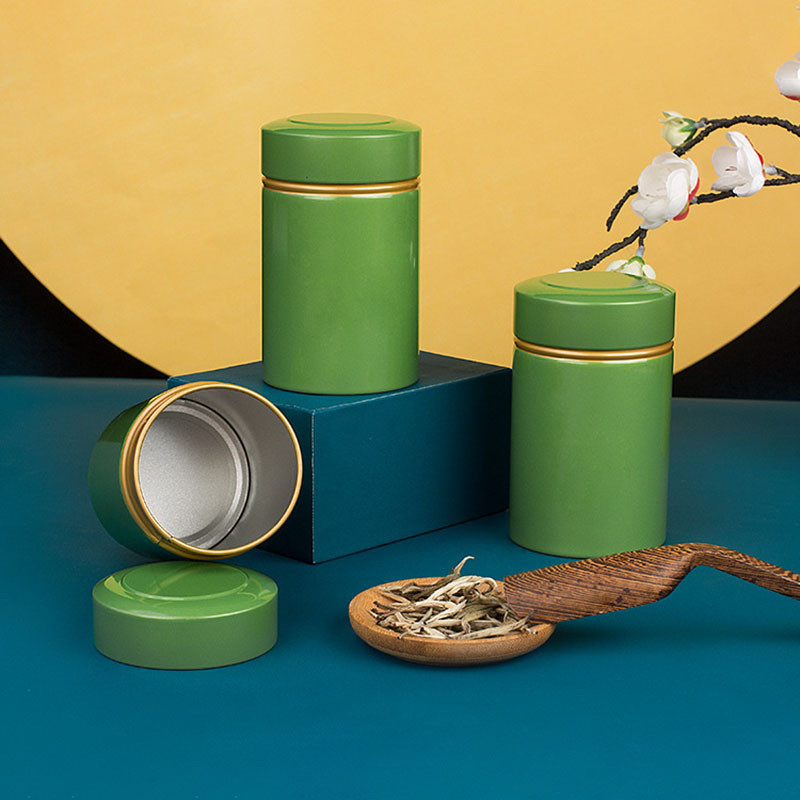 Nešiojami metaliniai arbatos indeliai 50 g skardinės arbatos laikymo arbatos skardinės talpyklos palaidiems sausiems arbatos lapams