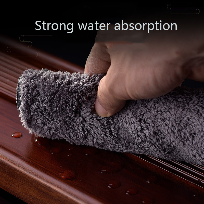 Arbatos rankšluostis, sutirštintas, sugeriantis, minkštas virtuvės valymo audinys, pliušinis, imituojantis elnio odos rankšluostį, stalo kilimėlis arbatos padėkliuko priedai