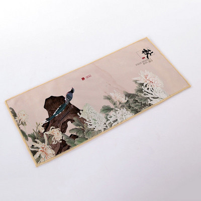 Kinų klasikinis arbatos rankšluostis zomšinis dažymas sugeriantis skuduras, sutirštintas stalo valymo audinys, buitinis valymo įrankis virtuvės rankšluostis