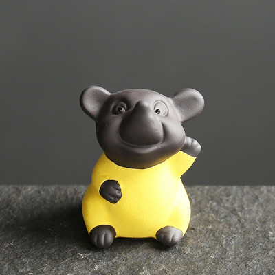 Jauka Žurka Purpura Māla Rokdarbi Zodiaka Pele Tēja Mājdzīvnieki Keramikas Tēja Mākslas Rotājumi Ķīniešu Kung Fu tēja Mājas Dekors Tējas Aksesuāri