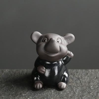 Jauka Žurka Purpura Māla Rokdarbi Zodiaka Pele Tēja Mājdzīvnieki Keramikas Tēja Mākslas Rotājumi Ķīniešu Kung Fu tēja Mājas Dekors Tējas Aksesuāri