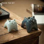 Keramika Dzīvnieku statuja tējas galda dekorēšana Ķīniešu mīlīga tēja mājdzīvnieku rotājumi rakstāmgalds galds ar rokām darināti amatniecības izstrādājumi tējas servīzes piederumi